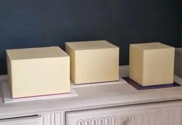 Square ganache wedding cake Essex