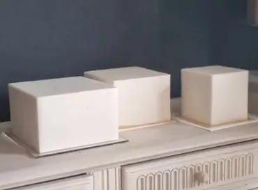 White square wedding cake Essex