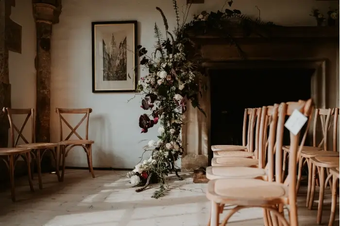 Autumn floral display at Butley Priory, Suffolk