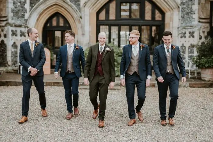 The boys Butley Priory wedding