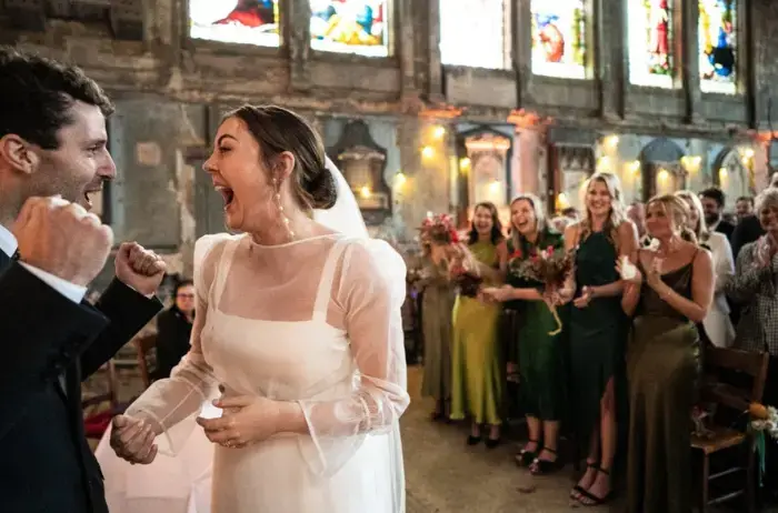 Just married Asylum Chapel, London