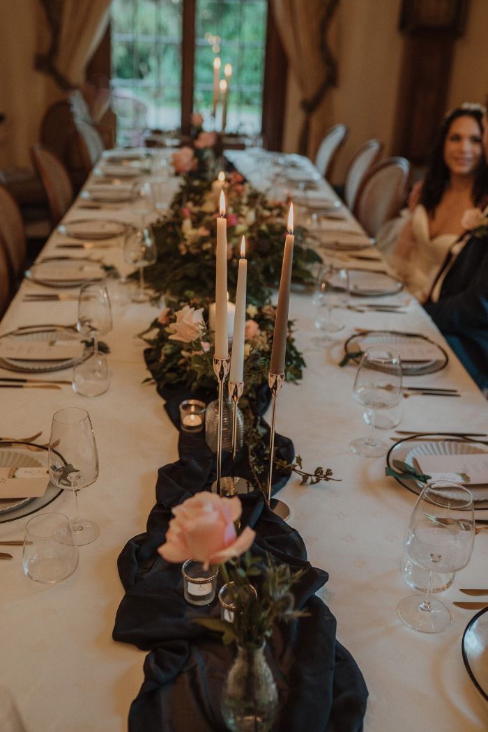 Stately home wedding venue table setting inspiration