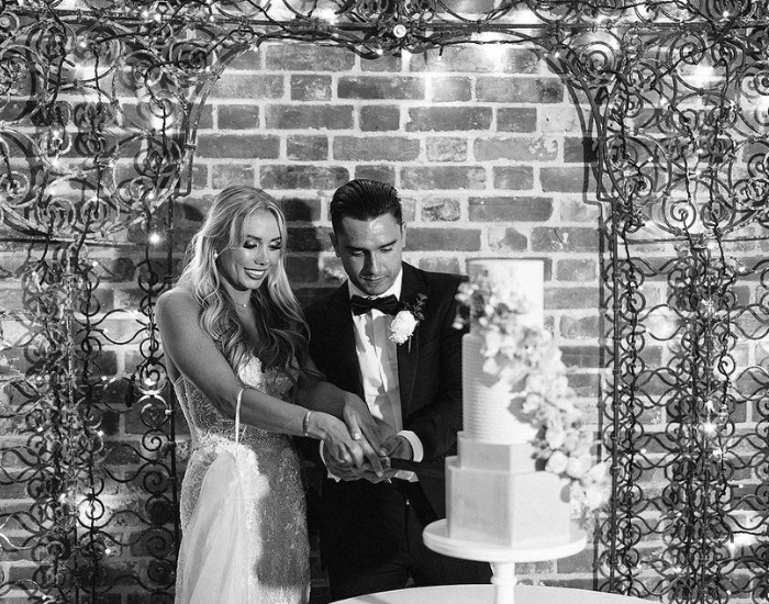 Cutting of the cake at Hatfield Place, Essex