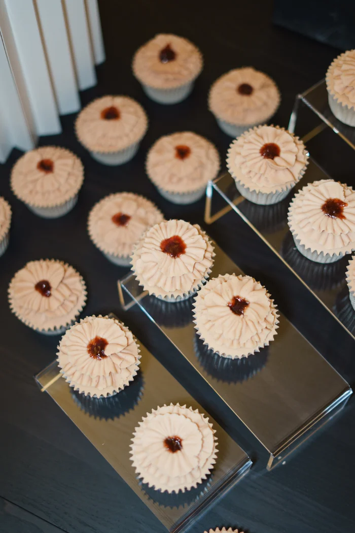 Contemporary ruffle cupcakes at Old Sessions House London