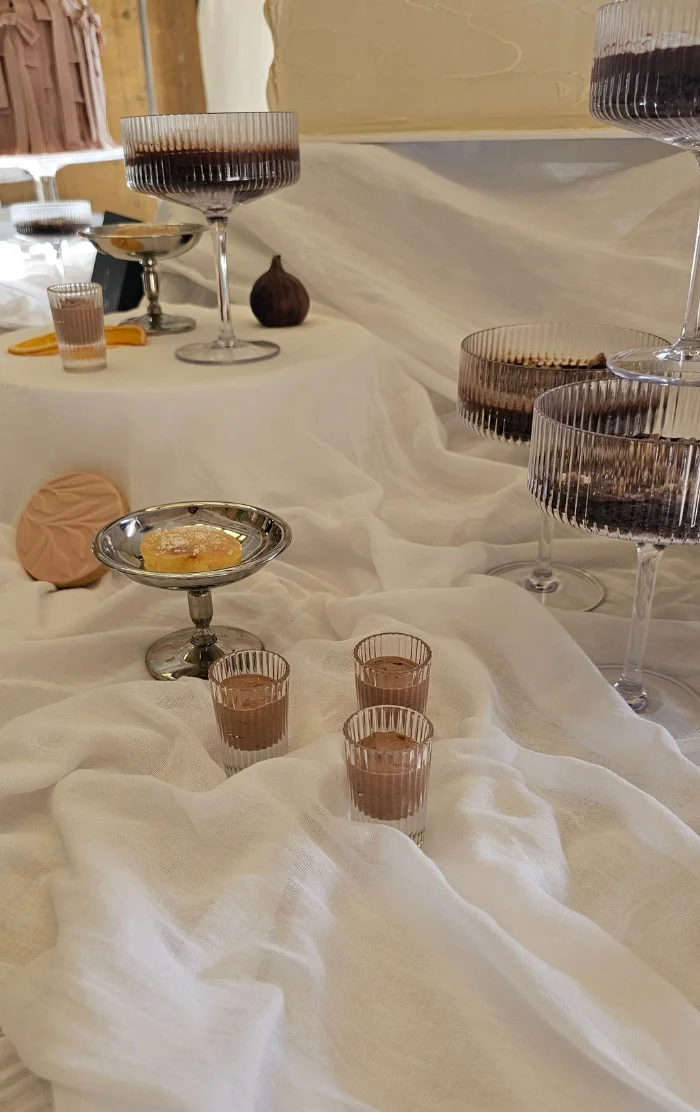 Mini truffle pots and mousses.